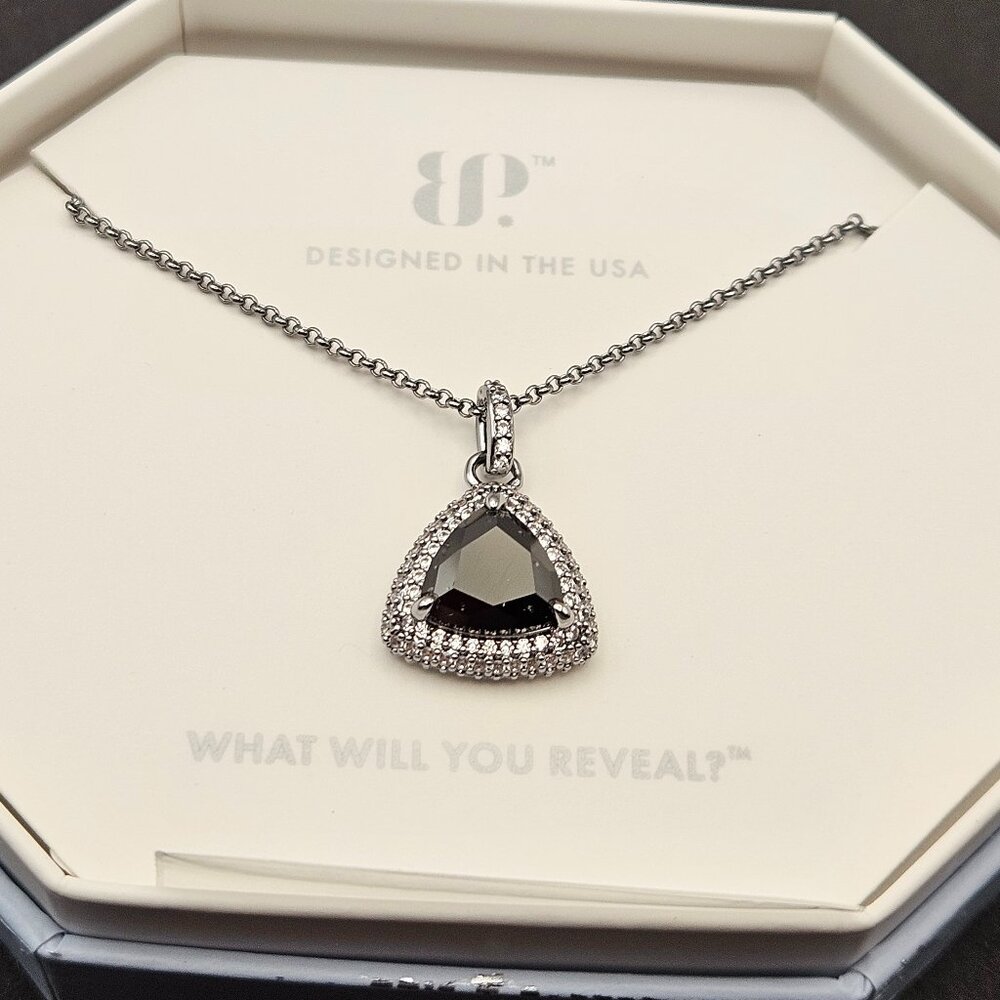 Bomb Party NK19491 "Moments of Mystery" Black Onyx Cubic Zirconia Necklace